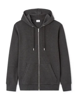 Regular rits hoodie - antraciet