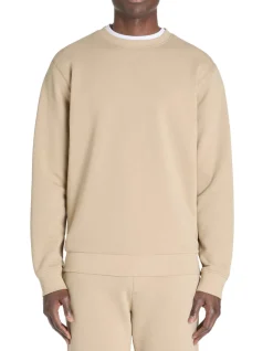 Regular ronde hals sweatshirt 100% katoen - beige
