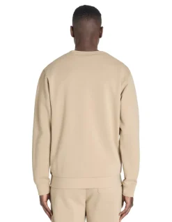 Regular ronde hals sweatshirt 100% katoen - beige