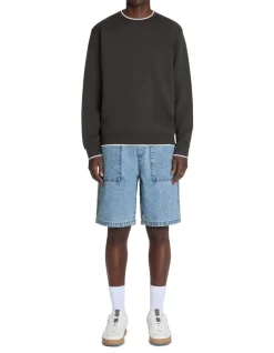 Regular ronde hals sweatshirt van katoenmix - antraciet