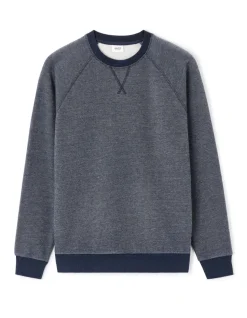 Regular ronde hals sweatshirt 100% katoen - marineblauw