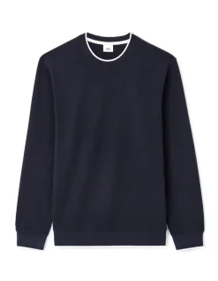 Regular ronde hals sweatshirt van katoenmix - marineblauw
