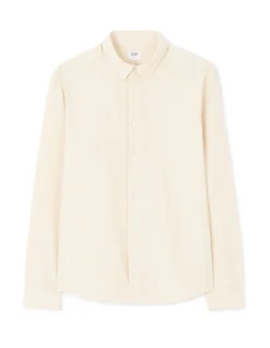 Regulare chambray overhemd 100% katoen - beige