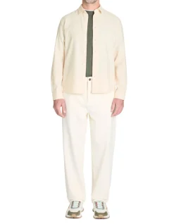 Regulare chambray overhemd 100% katoen - beige