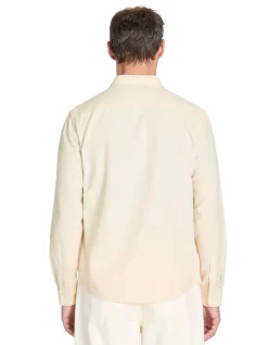 Regulare chambray overhemd 100% katoen - beige