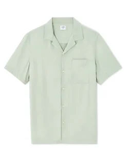 Regular-fit overhemd van 100% viscose - kaki