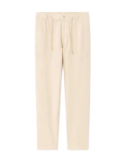 Relaxed broek 100% katoen jacquard - écru