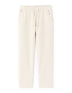 Relaxed fit katoenmix broek - wit