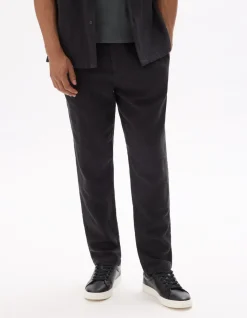 Relaxte broek 100% jacquardkatoen - zwart