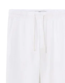 Relaxte broek 100% katoengaas - wit