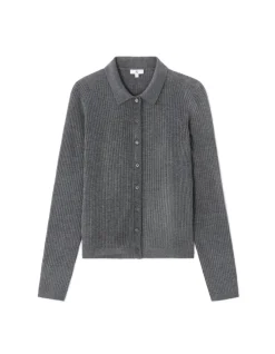 Ribgebreide gilet - grijs