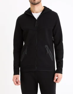 Ritsvest met capuchon - zwart
