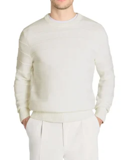 Ronde hals trui 100% katoen - beige