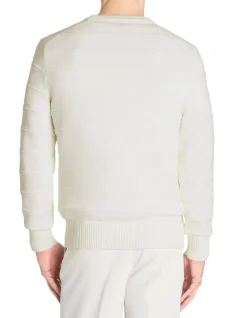 Ronde hals trui 100% katoen - beige