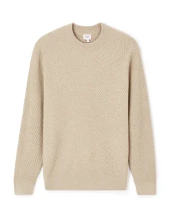 Ronde hals trui 100% katoen - taupe