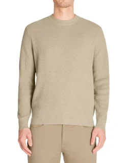 Ronde hals trui 100% katoen - taupe