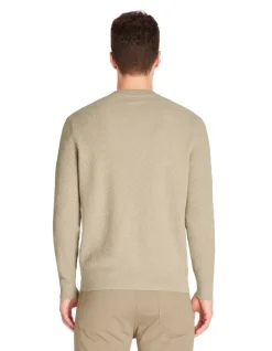 Ronde hals trui 100% katoen - taupe