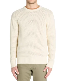 Ronde hals trui 100% katoen - beige
