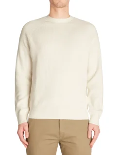 Ronde hals trui 100% katoen - beige