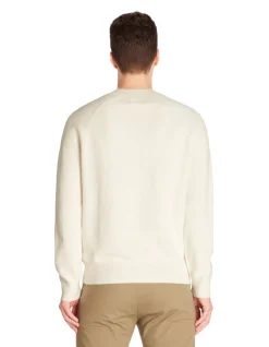 Ronde hals trui 100% katoen - beige
