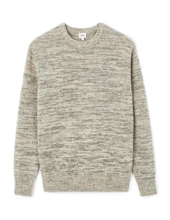 Ronde hals trui 100% katoen - licht taupe