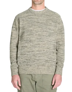Ronde hals trui 100% katoen - licht taupe