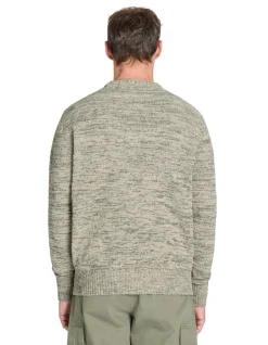 Ronde hals trui 100% katoen - licht taupe