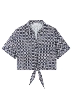 Saint-Tropez - Kortemouw hemd marineblauw