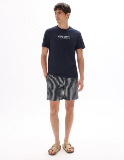 Saint-Tropez - Marineblauw gestreept badpak