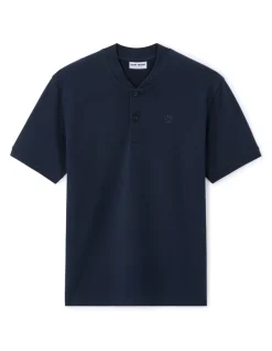 Saint-Tropez - Marineblauwe stretchkatoenen polo