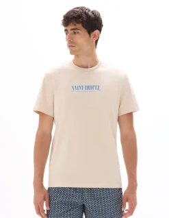 Saint-Tropez - T-shirt beige 100% katoen