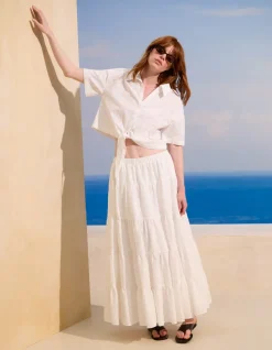 Saint-Tropez - Witte geplooide rok