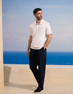 Saint-Tropez - Witte polo van stretchkatoen