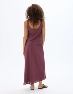 Satijnen midirok - violet