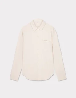 Satijnen overhemd - beige