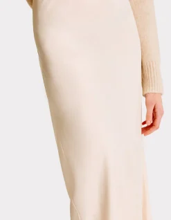 Satijnen rok - beige