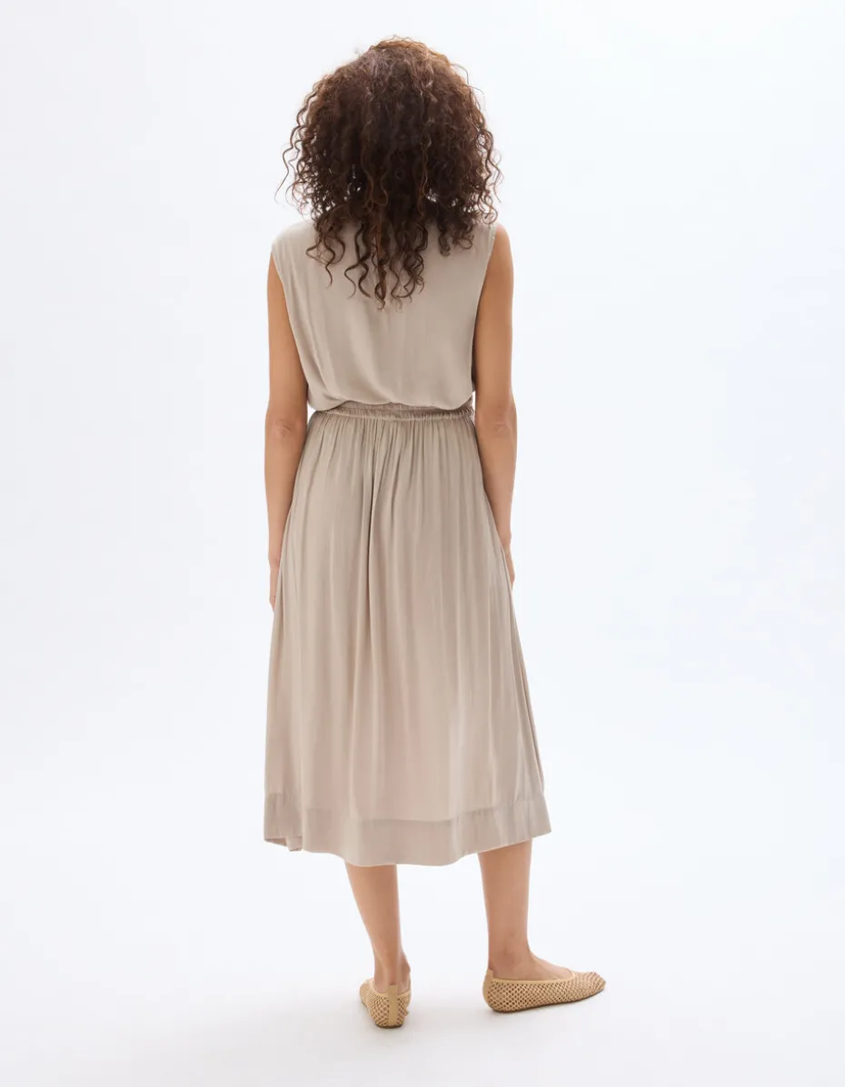 Satijnen rok - beige