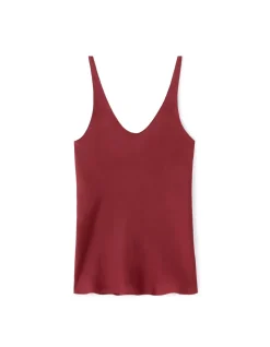 Satijnen tanktop Regular Fit - rood