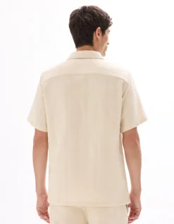 Shirt Regular fit 100% katoen jacquard - ecru