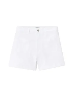 Short met decoratieve zakken - wit
