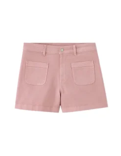 Short met decoratieve zakken - violet
