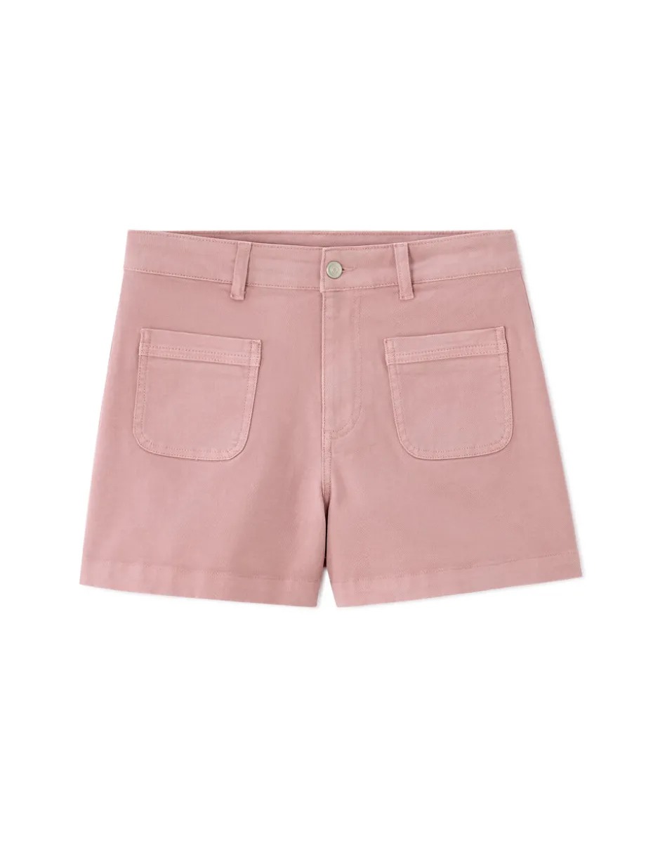 Short met decoratieve zakken - violet