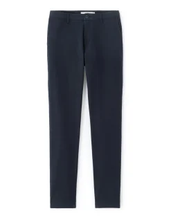Skinny broek 100% katoen stretch - marine