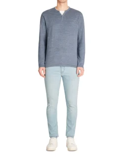 Skinny jeans van stretchkatoen c45 - lichtblauw