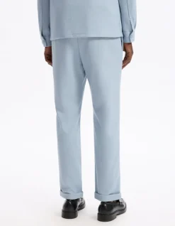Slim fit broek 100% stretchkatoen - lichtblauw