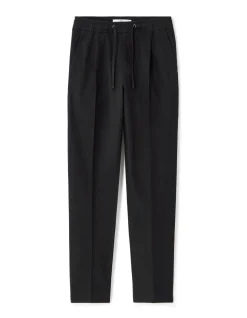 Slim fit broek katoen-linnen stretch - zwart