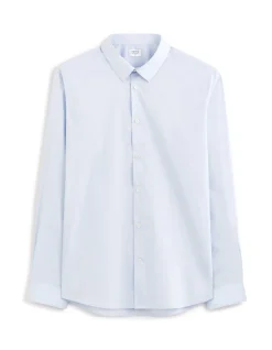 Slim fit hemd in stretch katoen - lichtblauw