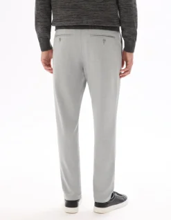 Slim fit jersey chinobroek - lichtgrijs