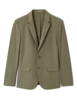 Slim fit kreukvrij blazer - khaki