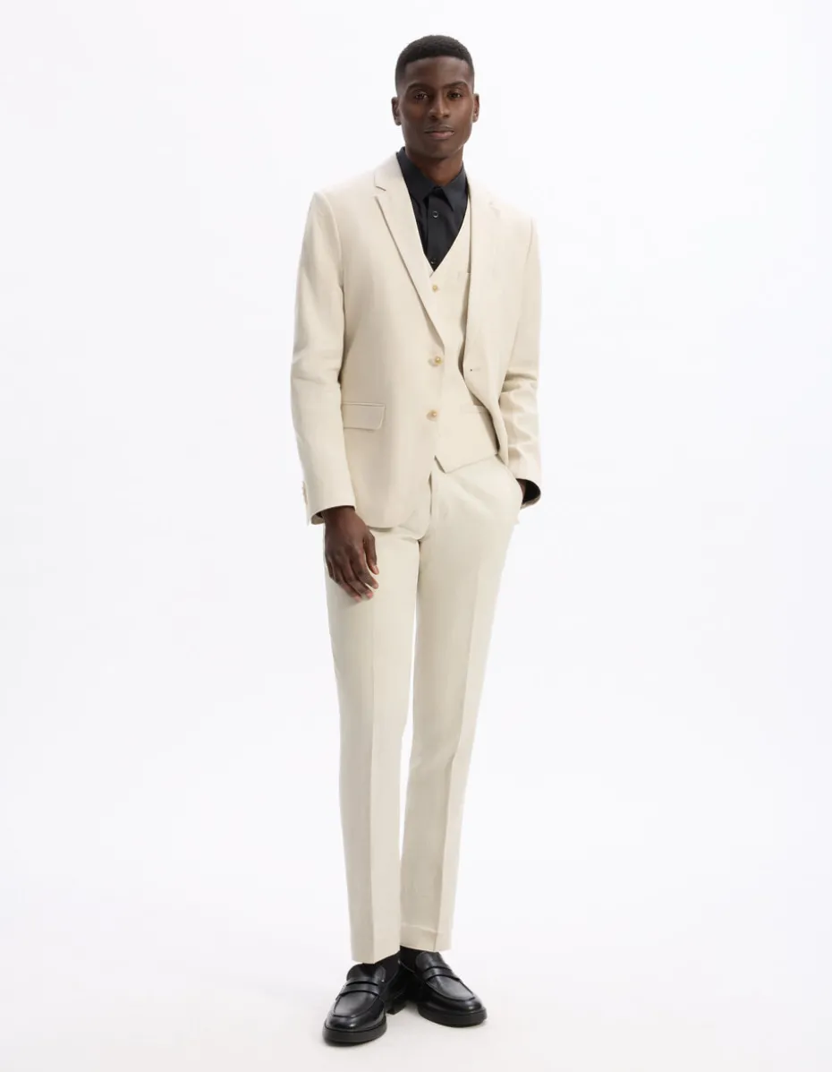 Slim fit linnen colbert